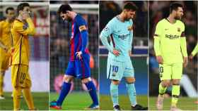 Los fracasos de Messi en la Champions League