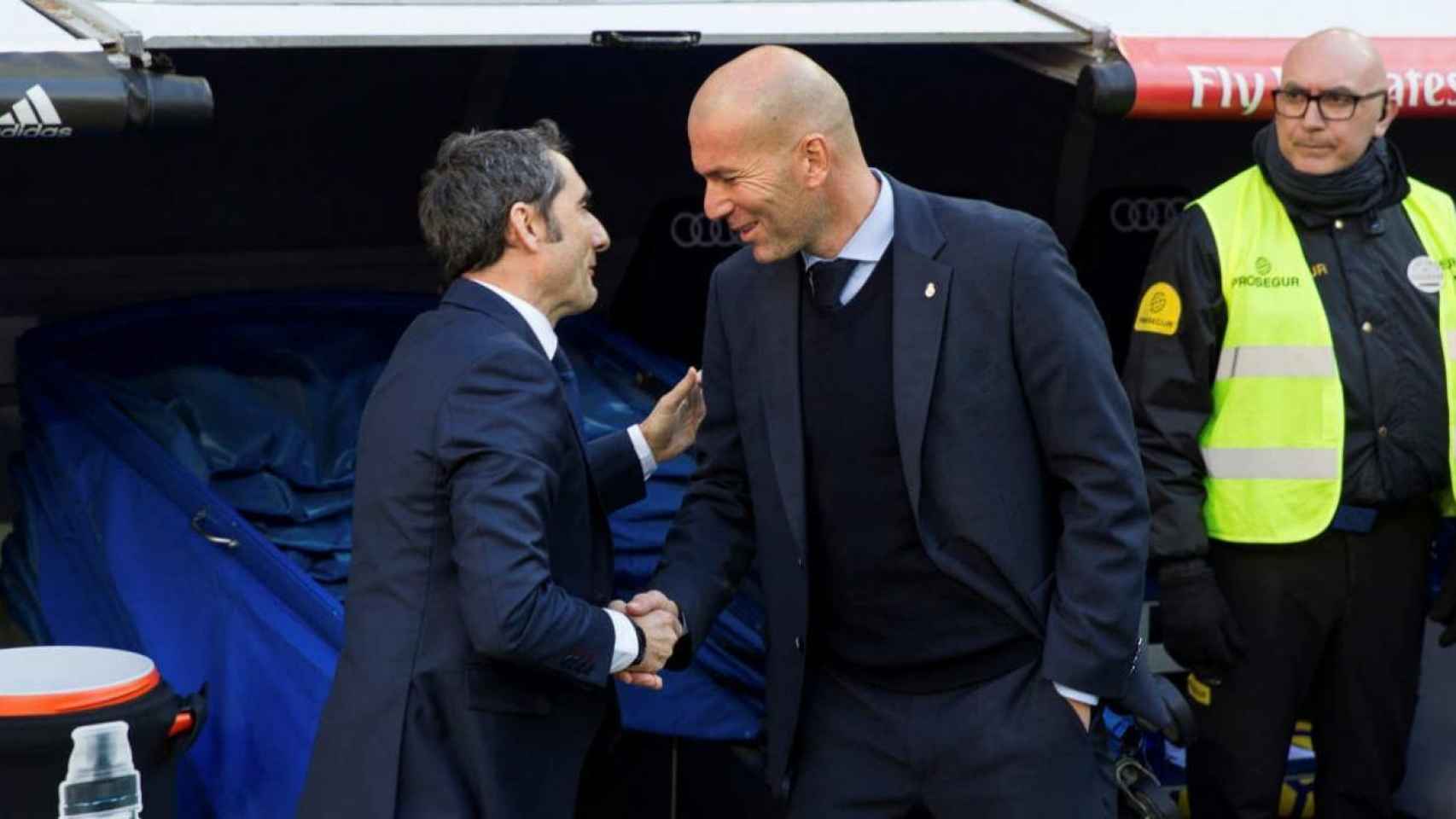 Ernesto Valverde y Zinedine Zidane