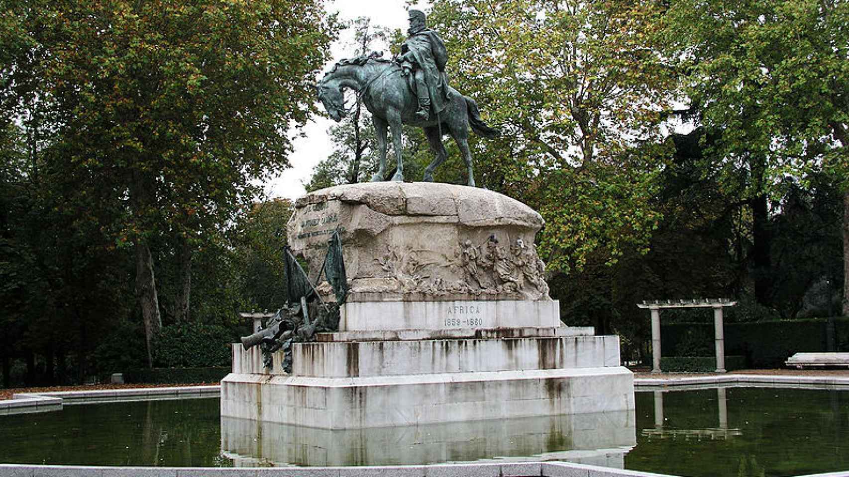 Monumento al general Martínez Campos en el Parque del Retiro de Madrid.