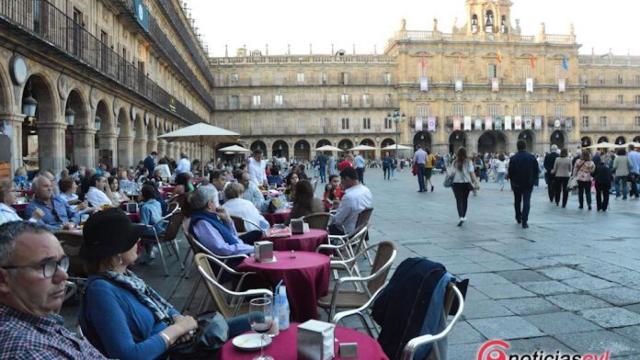 Terrazas en la Plaza Mayor de Salamanca