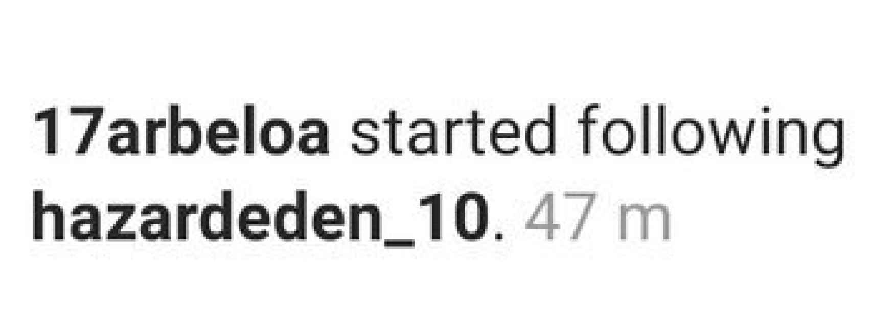 Arbeloa sigue a Hazard en Instagram