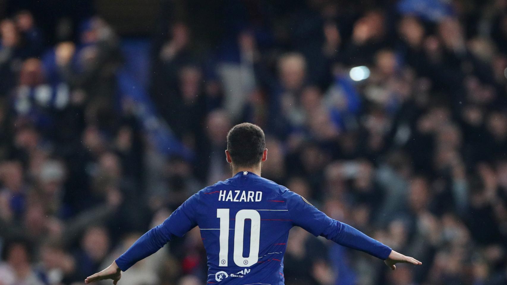 Eden Hazard, en un partido del Chelsea en la Europa League