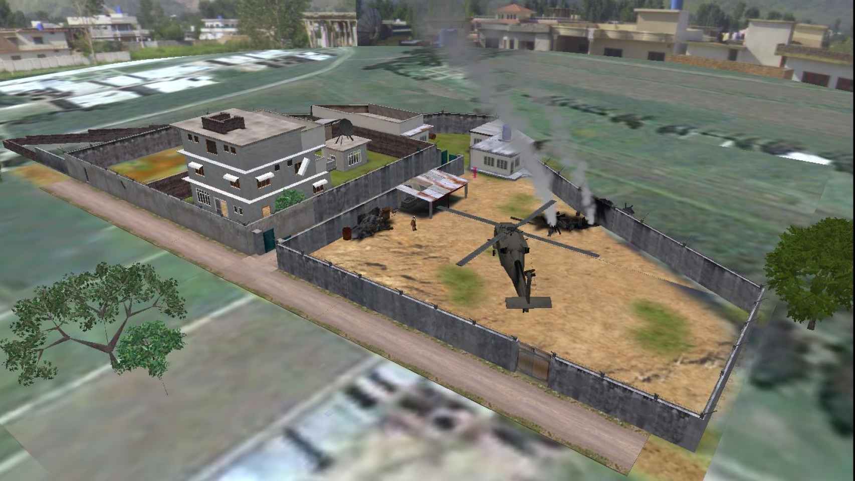 Reproducción digital de la operación de EEUU en Abbottabad (Pakistán) para capturar a Osama bin Laden.
