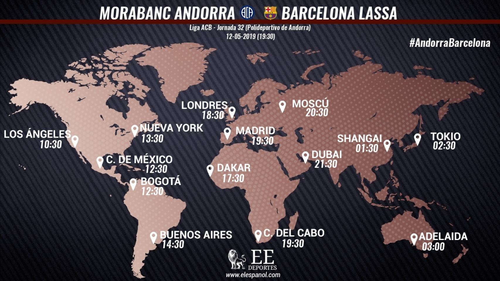 Horario internacional del MoraBanc Andorra - Barcelona Lassa