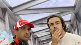 Marc Géne y Fernando Alonso.