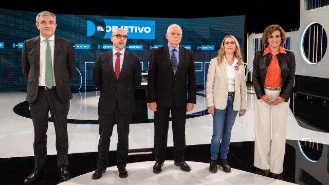 Las candidatos a las elecciones europeas de Cs, Vox, PSOE, Podemos y  PP, en el debate de La Sexta.