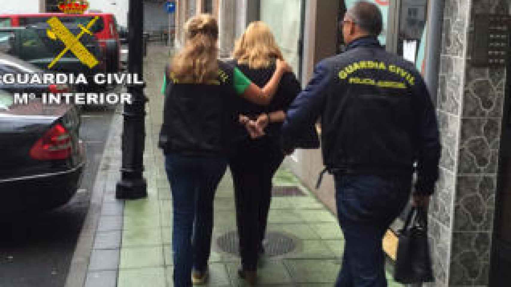 Momento de la detención de Sira en Asturias. Foto: Guardia Civil