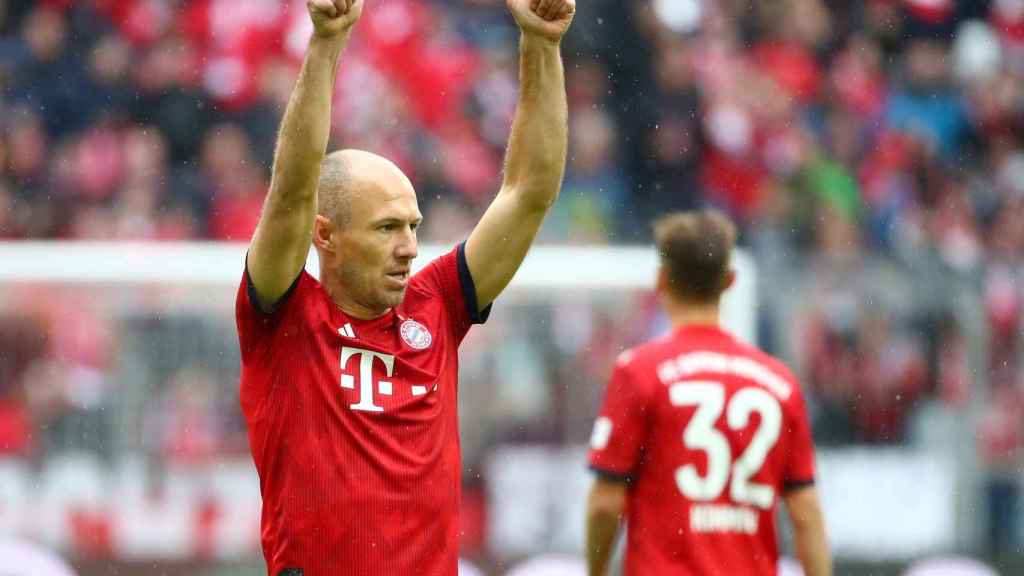 Robben en uno de sus últimos partidos con el Bayern Múnich