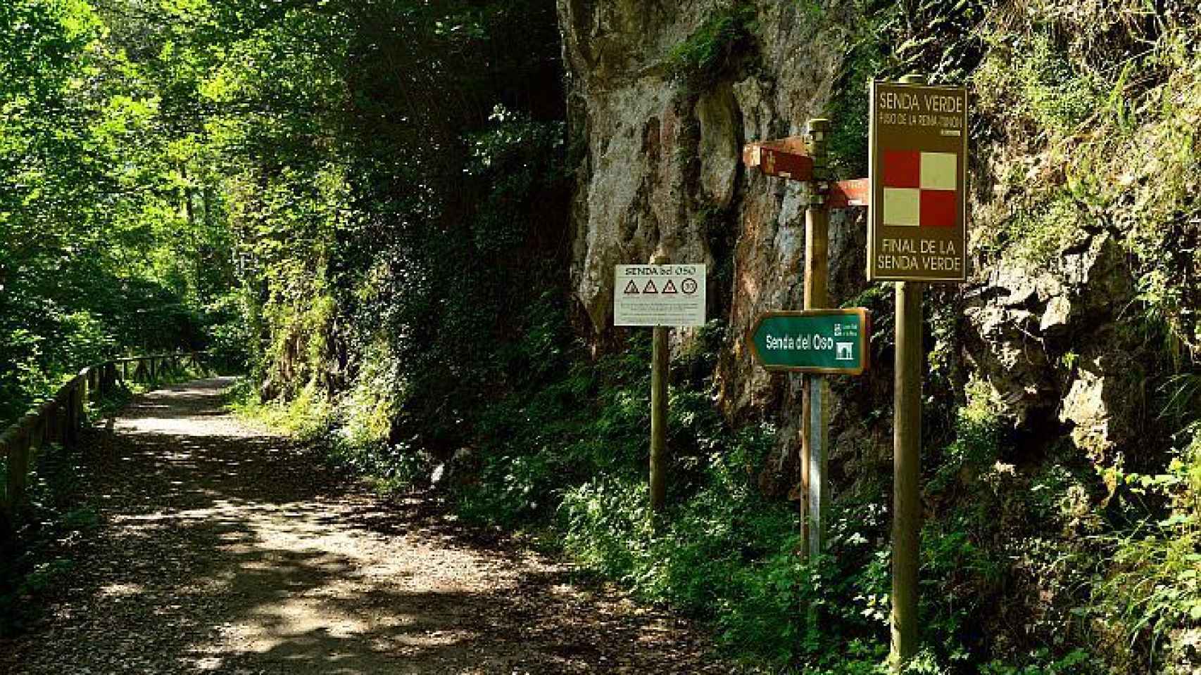 La 'Senda del Oso' es una de las principales rutas de senderismo de Asturias, aunque últimamente muestra un serio deterioro.