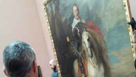 Traslado de una obra de Van Dyck en el Museo de Bellas Artes de Valencia.