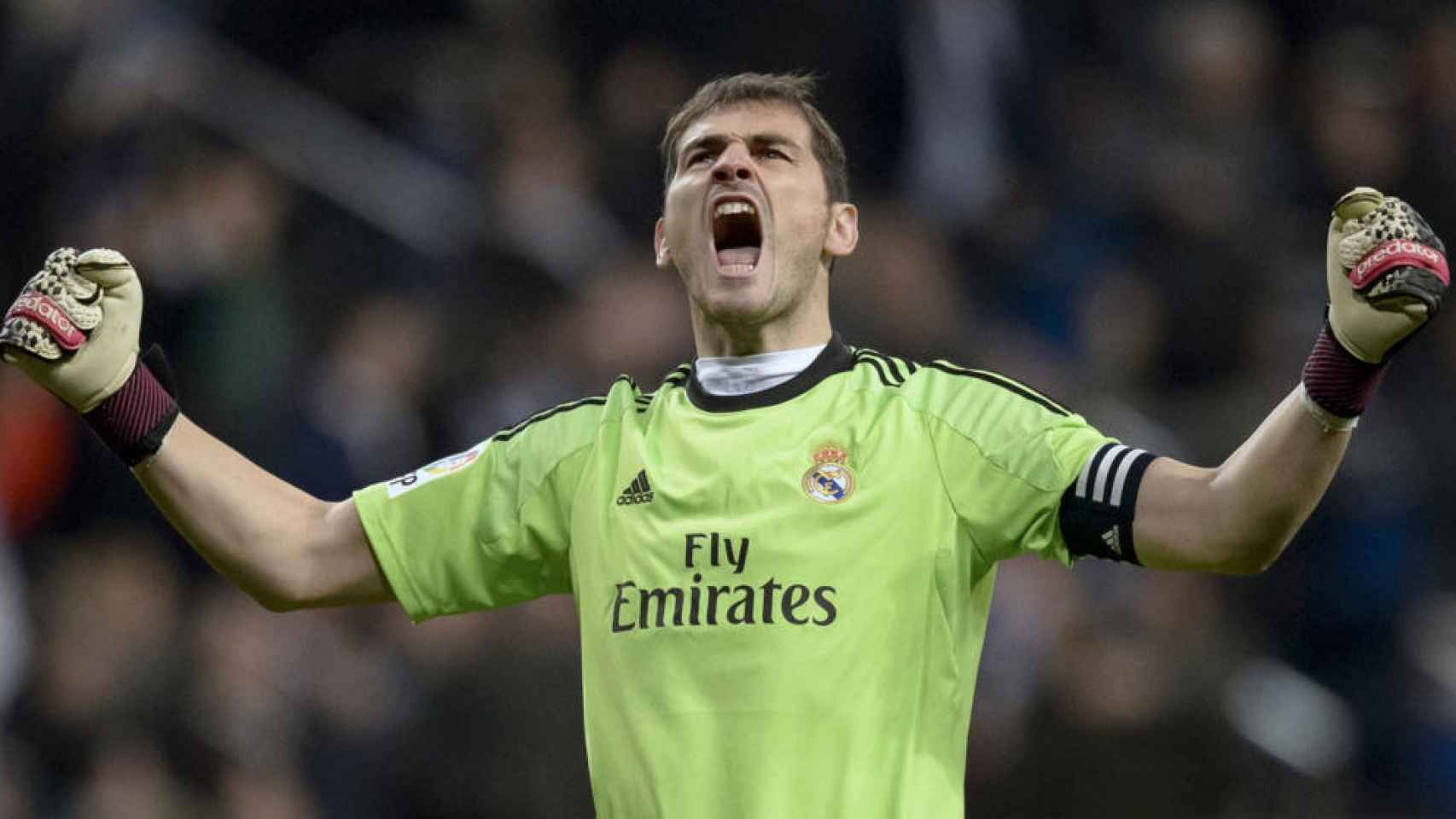 Iker Casillas, en un partido con el Real Madrid
