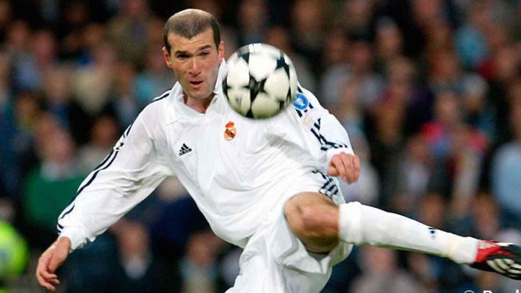 Zidane, en la final de la novena Champions con el Real Madrid