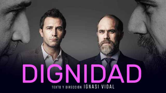 Cartel promocional de 'Dignidad', de Ignasi Vidal, en el Teatro Marquina de Madrid.