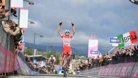Masnada, tras ganar gana la sexta etapa del Giro de Italia. Foto: (@giroditalia)