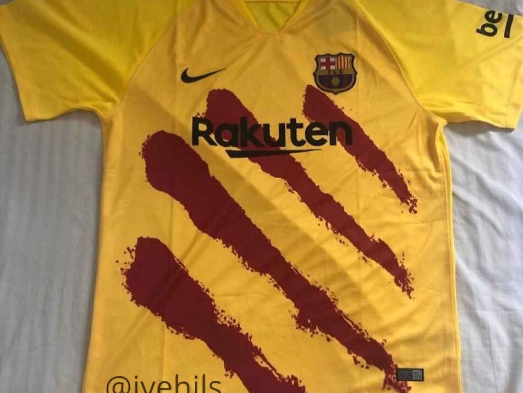 La cuarta camiseta del Barcelona para la próxima temporada. Foto: Twitter (@jvehils)