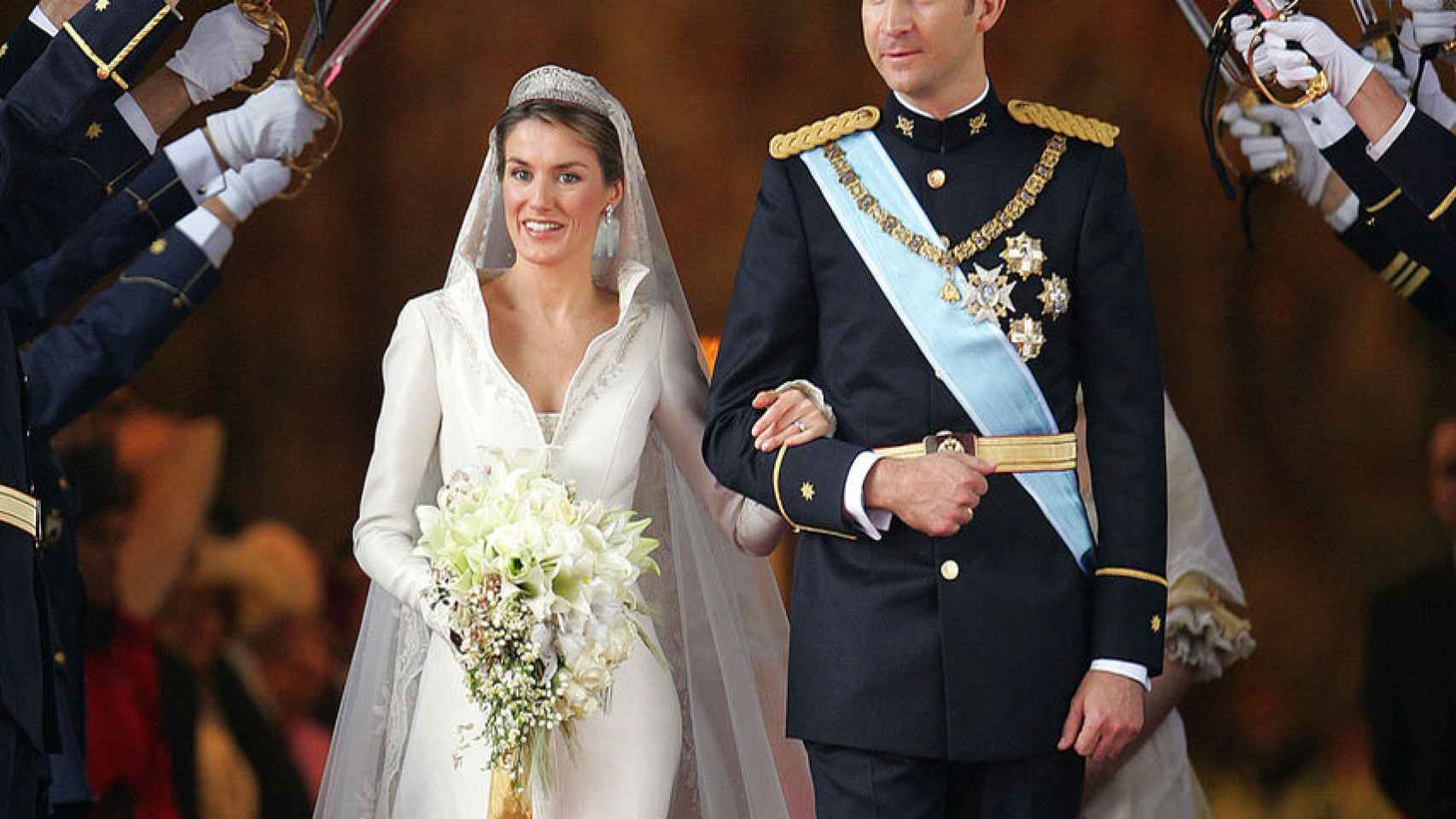 Felipe y Letizia el día de su boda.