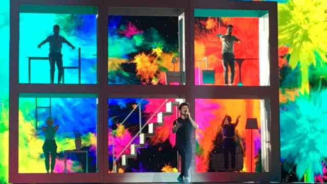La puesta en escena de Miki en uno de los ensayos para Eurovisión