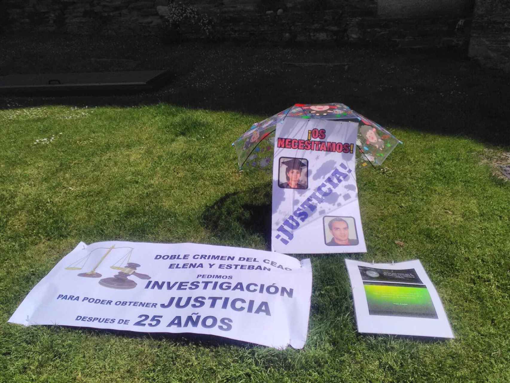 Manifestación de la familia frente a la Audiencia Provincial de Lugo.