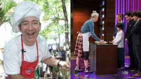 Jeff Bezos, propietario de Amazon vestido de cocinero y una imagen de la última edición de Masterchef.
