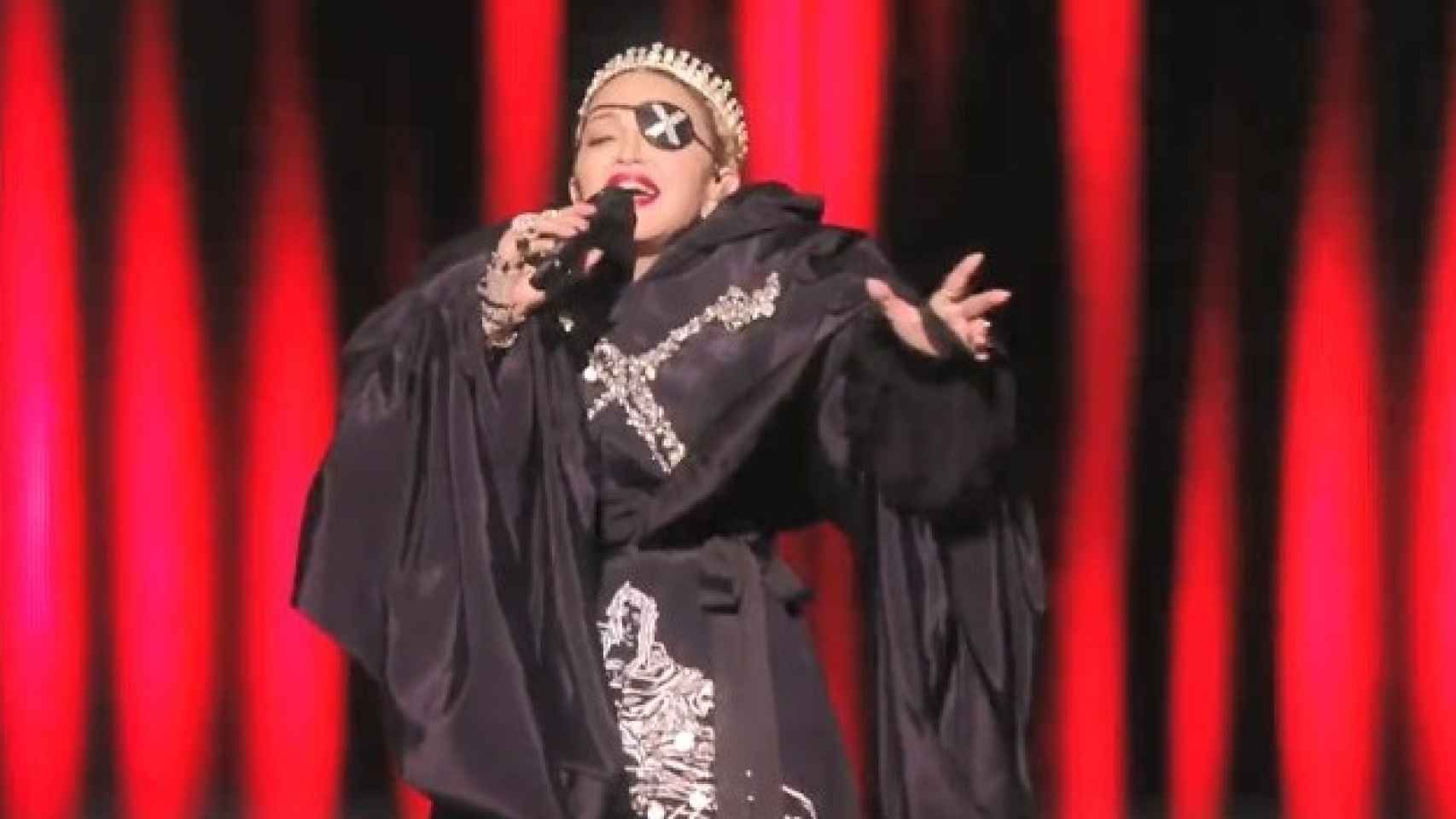 Madonna durante su actuación en Tel Aviv.