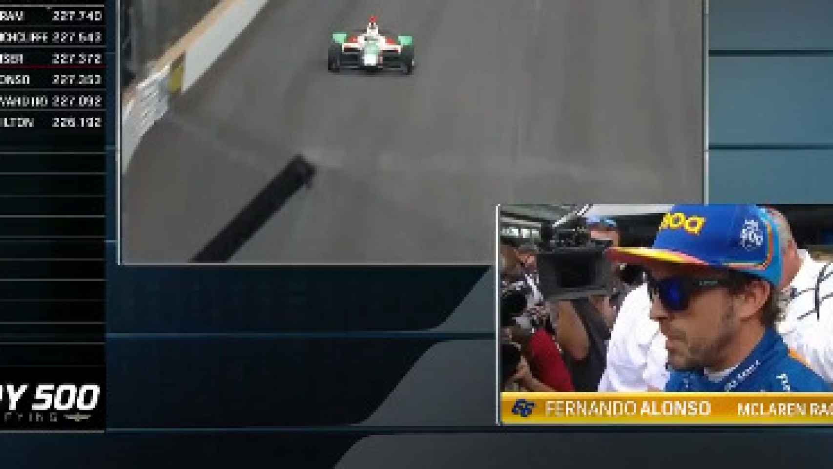 Así fue la reacción de Fernando Alonso al ser eliminado de las 500 Millas de Indianápolis