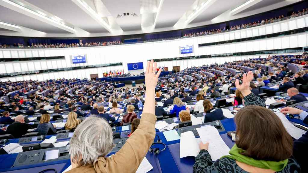 El hemiciclo de Estrasburgo, durante una votación