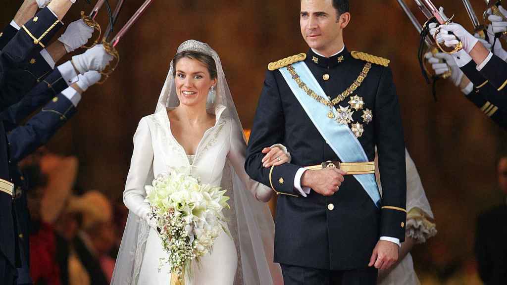 Los reyes de España el día de su boda el 22 de mayo de 2004.