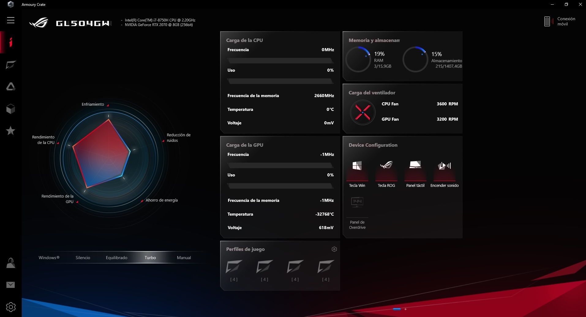 asus rog strix scar ii armoury crate software