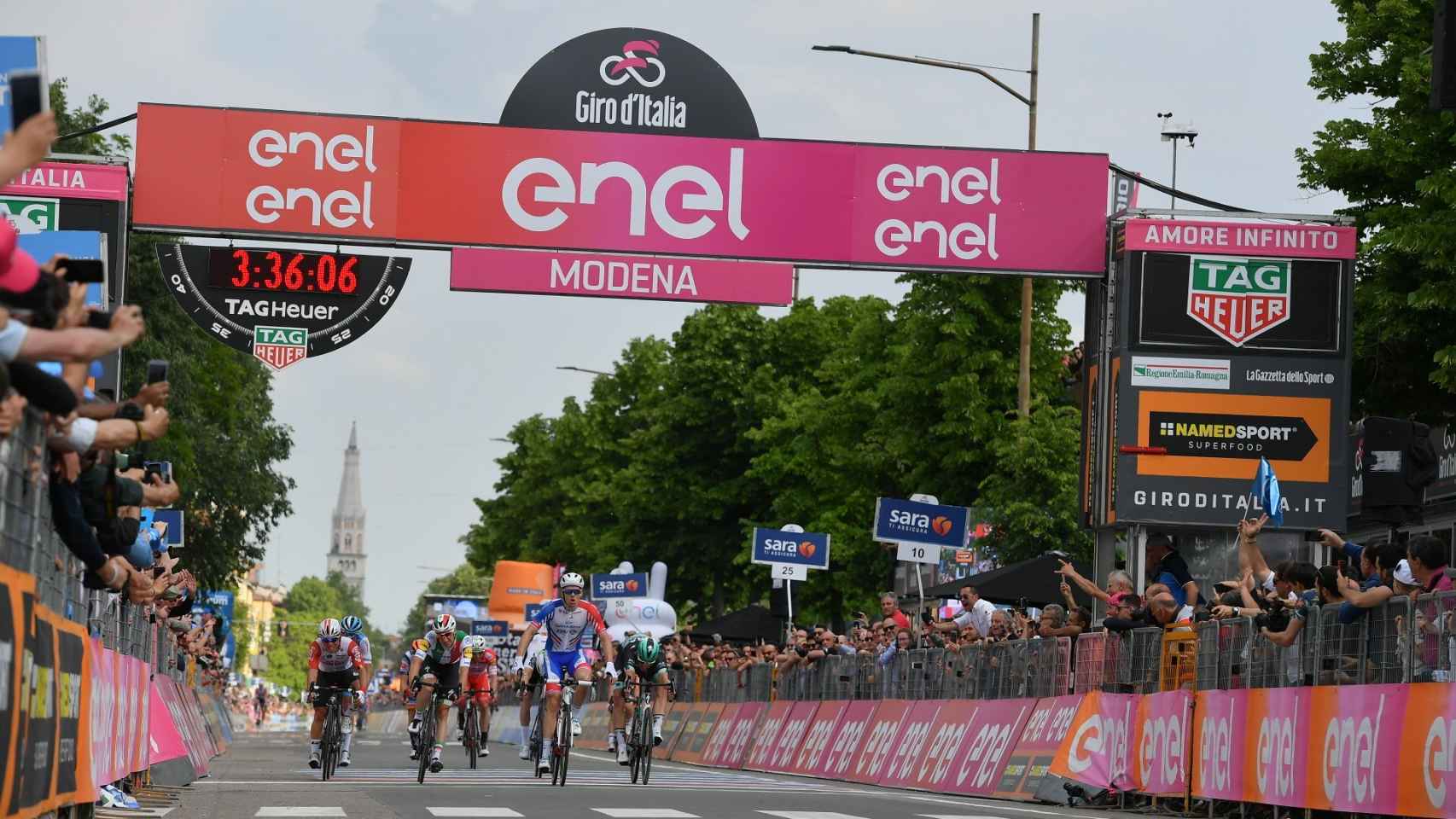 Démare, ganador de la décima etapa del Giro de Italia. Foto: Twitter (@giroditalia)