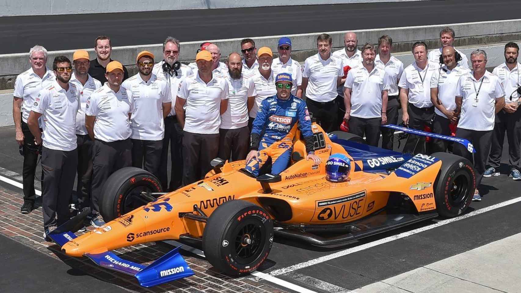 El equipo McLaren para la Indy500 de 2019