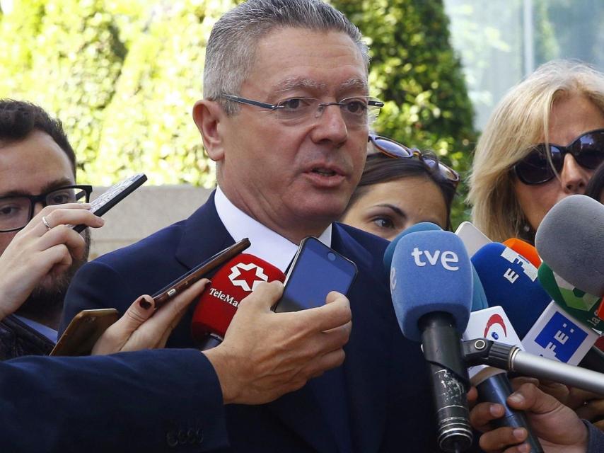 Ruiz-Gallardón, tras declarar en la Audiencia Nacional.