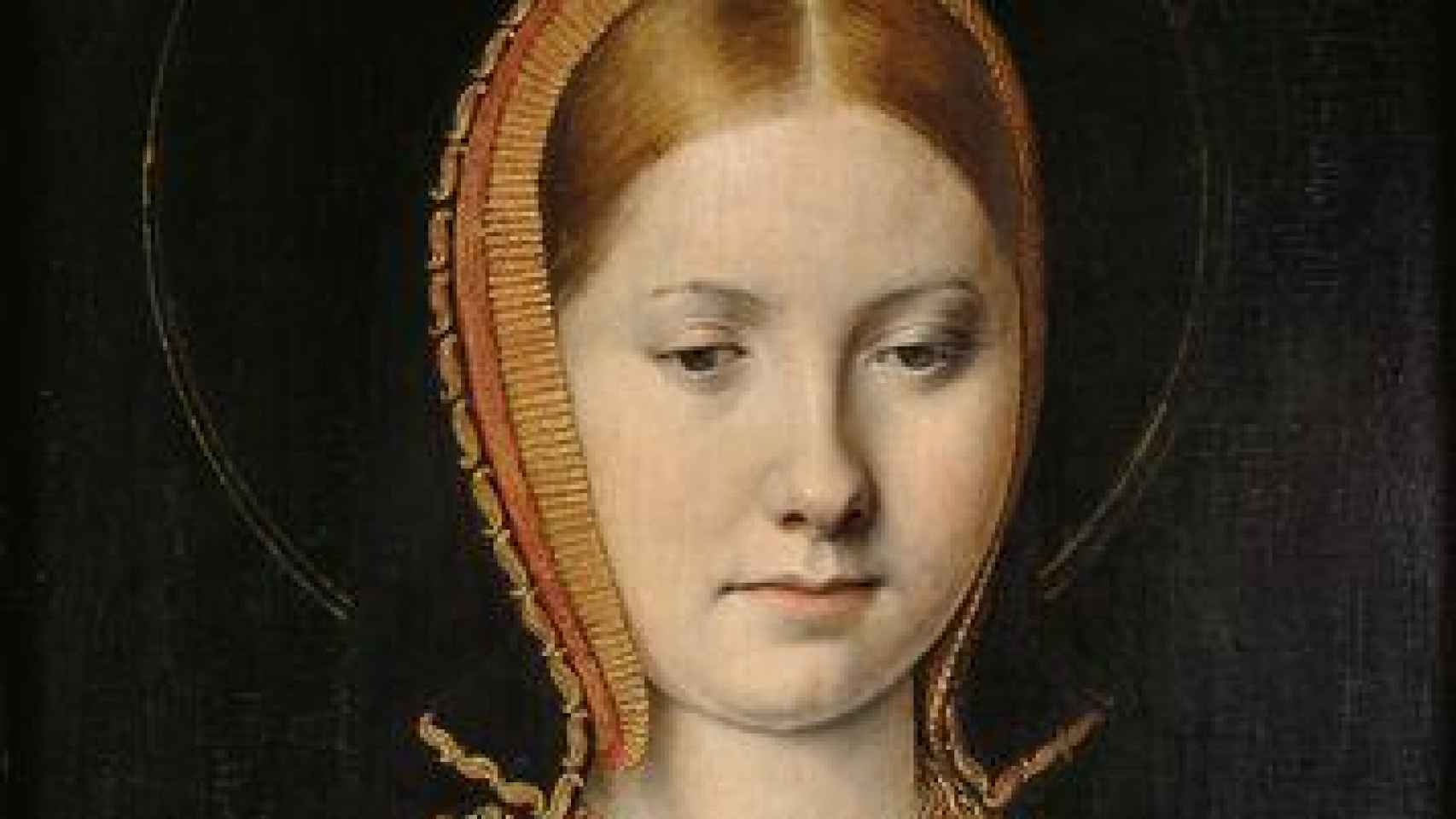 Un retrato de Catalina de Aragón pintado por Michael Sittow.