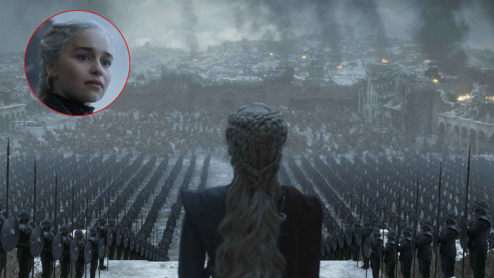 Daenerys Targaryen frente a los Inmaculados y los dothraki.