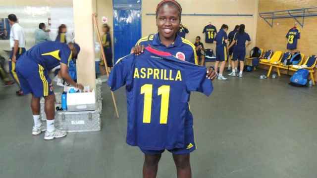 Leidy Asprilla, con la camiseta de Colombia
