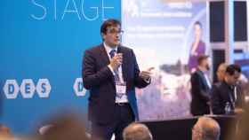 El CEO de The Logic Value, Lorenzo García, durante la presentación del producto en DES 2019.
