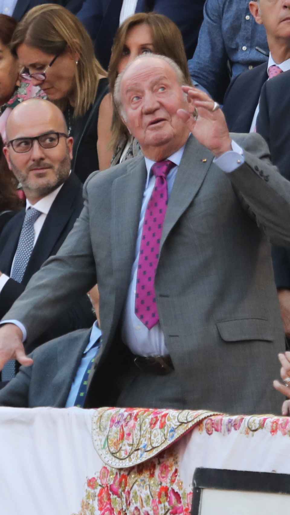 El rey Juan Carlos en la Plaza de Toros de Las Ventas en Madrid.