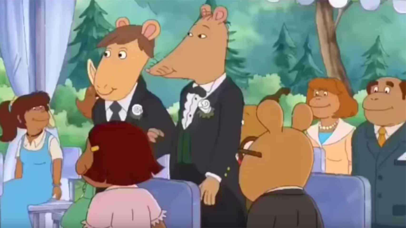 Momento de la boda gay en 'Arthur'. PBS