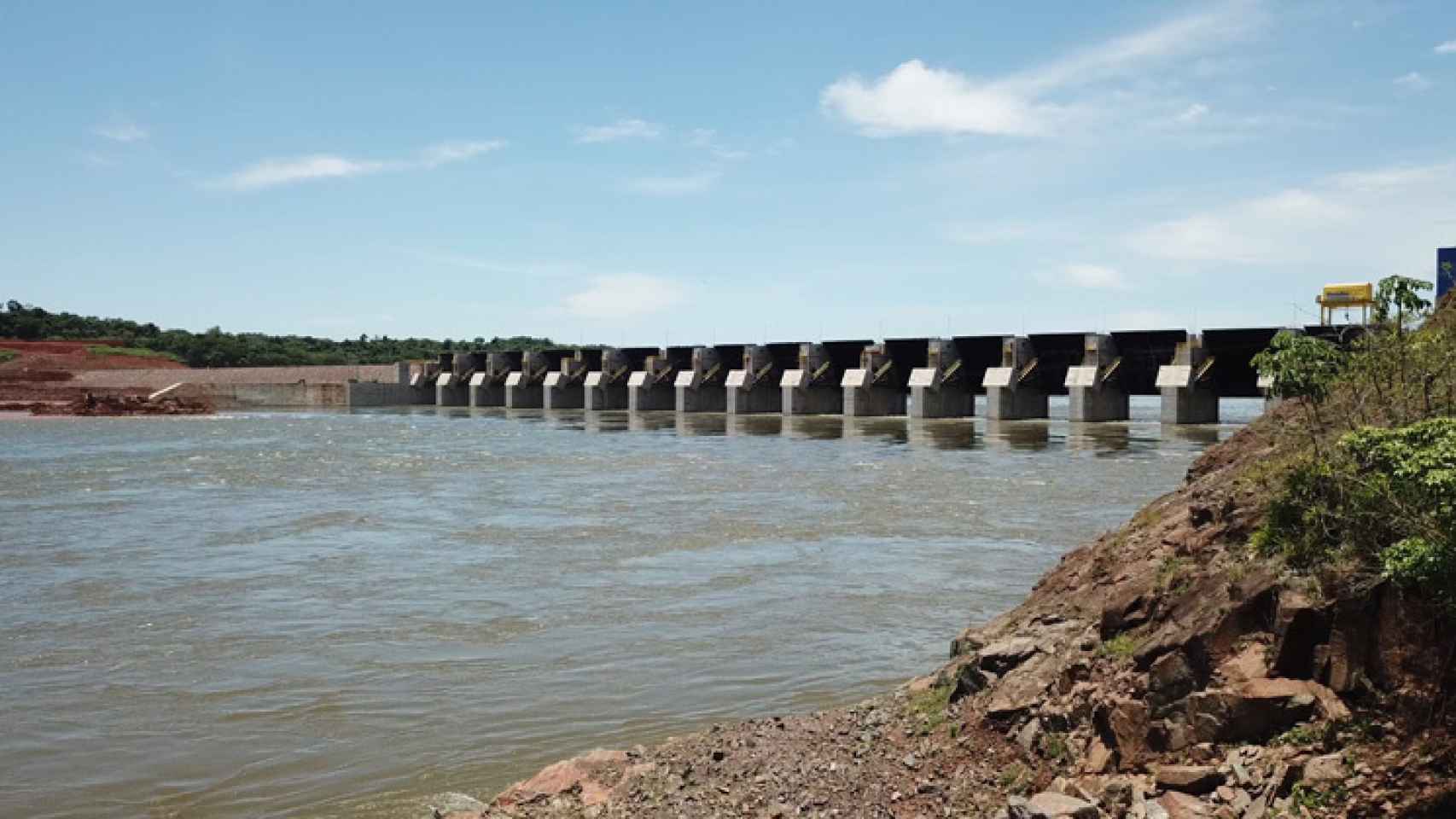 La central hidroeléctrica de Baixo Iguaçu, en Paraná, Brasil.