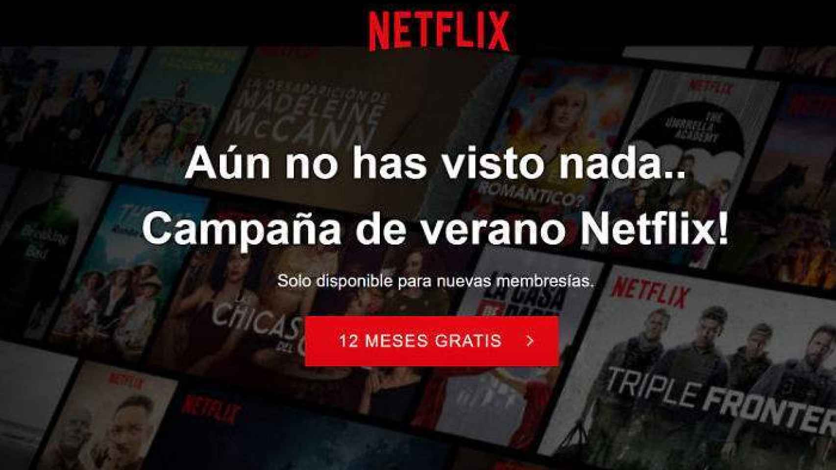 Página web falsa de Netflix