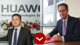 A LOS LEONES: Tony Jin Yong, CEO de Huawei y José María Orihuela, CEO de Duro Felguera.