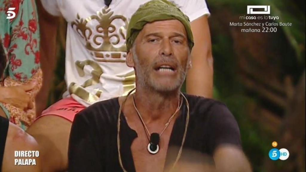 Carlos Lozano minutos antes de abandonar 'Supervivientes'.