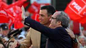 Sánchez y Gabilondo en el mitin de cierre en Madrid