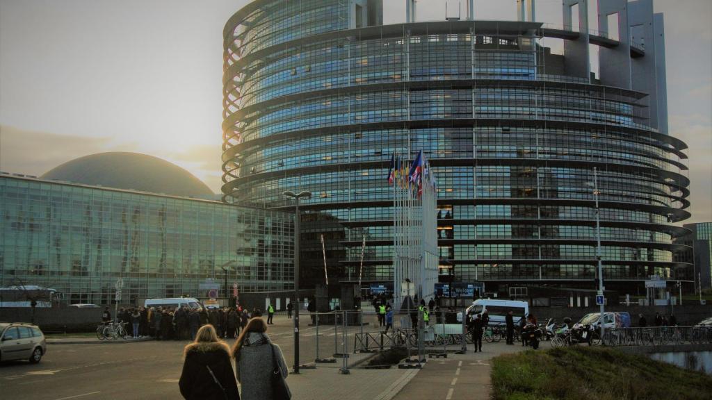 Headquarters of the European Parliament in Strasbourg (France).