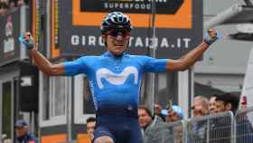 Carapaz, tras ganar la 14ª etapa del Giro de Italia. Foto: (Twitter @giroditalia)