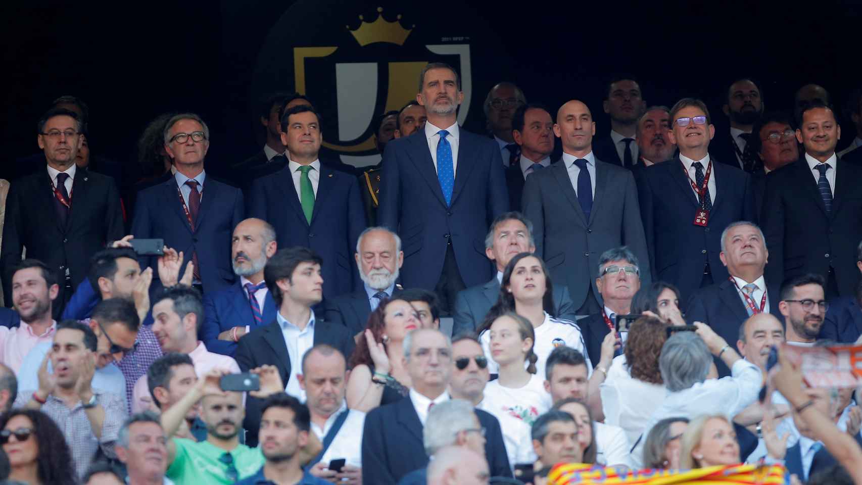 Felipe VI, en el palco de la final de la Copa del Rey de fútbol