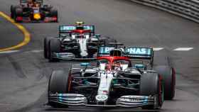 Hamilton, en un momento del GP de Mónaco