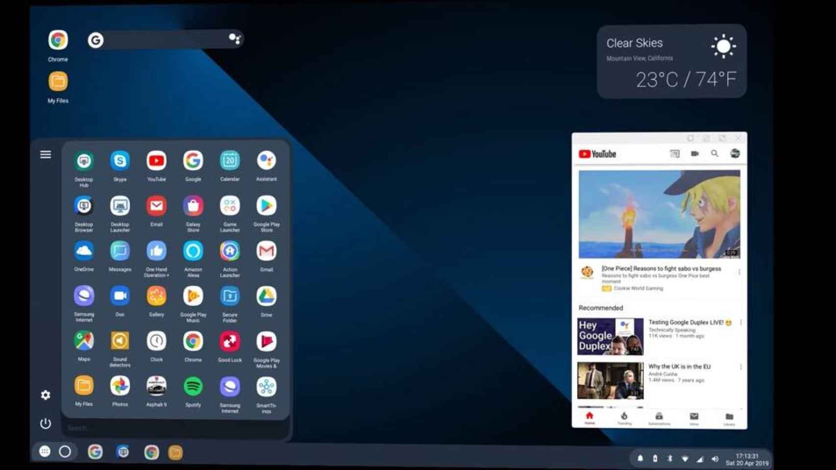 Este launcher Android Q convierte la interfaz móvil en una de escritorio