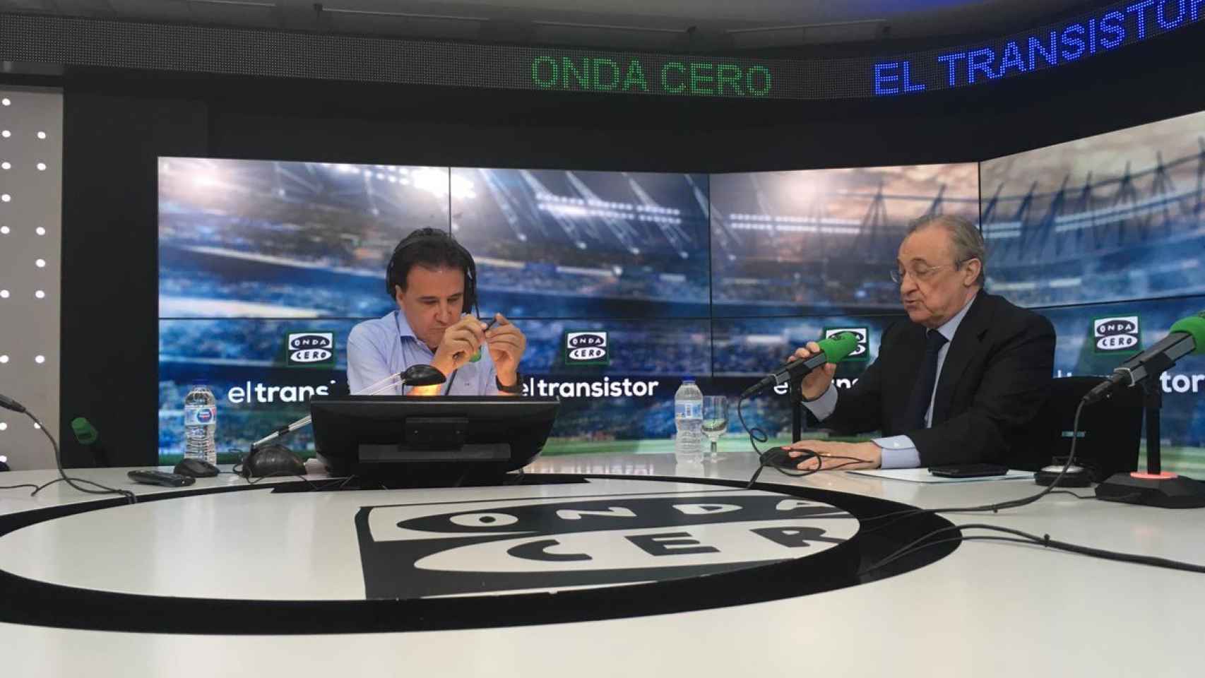 Florentino Pérez y De la Morena, en Onda Cero. Foto:  Twitter (@ElTransistorOC)