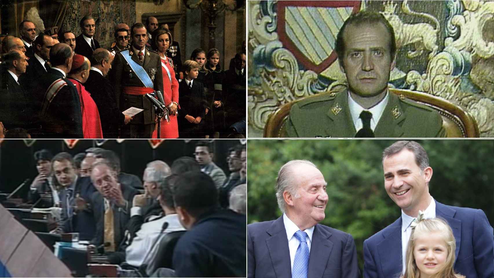 La vida pública de don Juan Carlos en cerca de cuatro décadas como Rey.