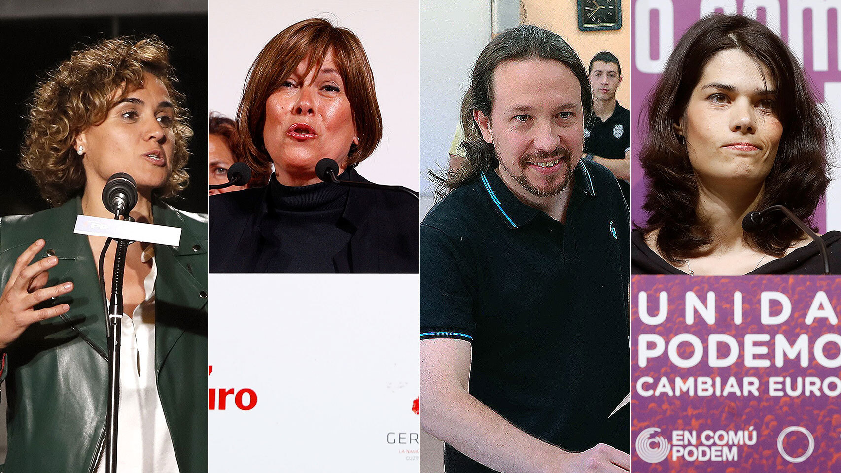 Dolors Montserrat, Uxua Barkos, Pablo Iglesias e Isabel Serra, entre los perdedores del 26-M.